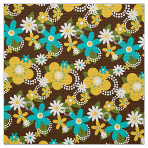 les années 70 rétro 60s tissu de fleurs x1