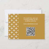 les années 70 Retro Rainbow Mariage Super RSVP (Dos)