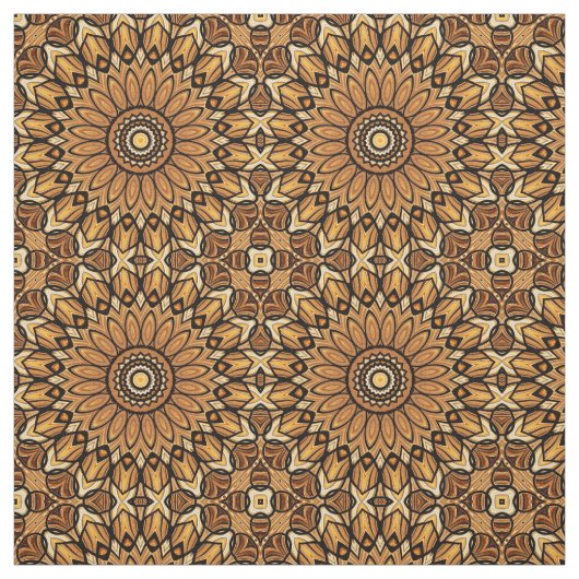 les années 70 Tissu d'impression de tournesol (Échantillon)