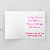 Les années ont été aimables avec vous carte (Intérieur)