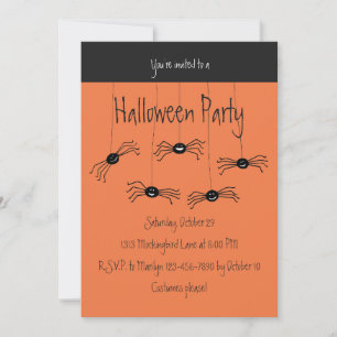 Les araignées délirantes Invitation de la fête d'H