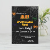 Les araignées d'Halloween Invitation d'anniversair (Debout devant)