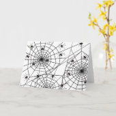 Les araignées et le web, carte de voeux d'Hallowee (Fleur jaune)