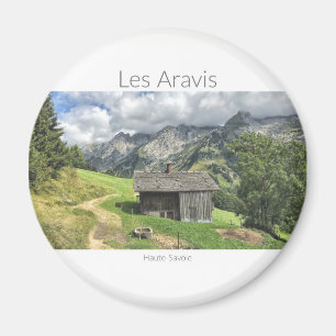 Les Aravis, Haute-Savoie Round Magnet Magneet
