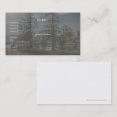 Les arbres au bord du lac Carte de visite (Devant / Derrière)