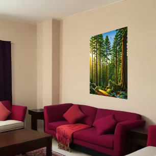 Les arbres dans la forêt AI Art Poster