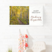 Les arbres d'Aspen dans la bannière de la forêt (En situation)