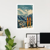 Les Arcs Affiche de Ski France 1 (Bureau à domicile)