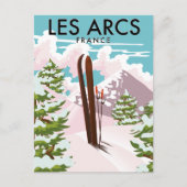 Les Arcs France reisski Briefkaart (Voorkant)