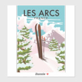 Les Arcs France reisski Sticker (Vel)