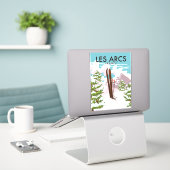 Les Arcs France reisski Sticker (Laptop op bureau)