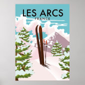 Les Arcs Frankrijk reizen ski Poster (Voorkant)