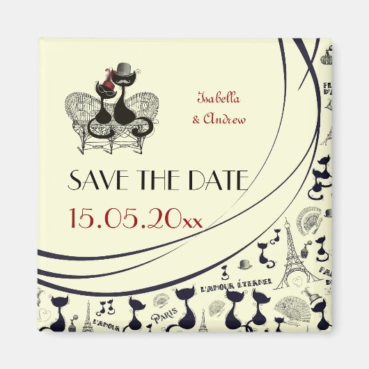 Les Aristochats Noirs - Franse passie Magneet (Voorkant)