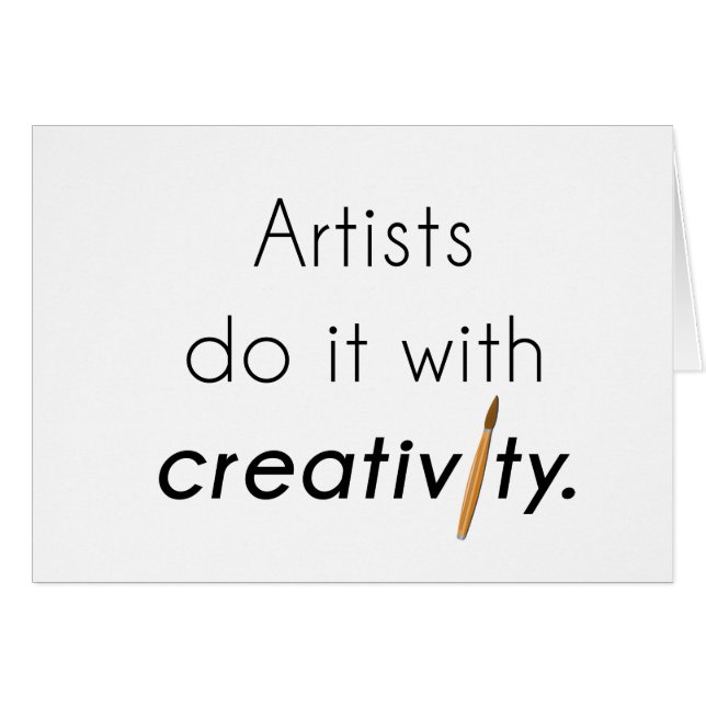 Les artistes le font avec créativité (Devant horizontal)