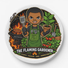 Les assiettes en papier The Flaming Gardener