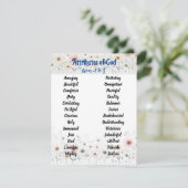 Les attributs de Dieu Alphabet Floral Carte person (Debout devant)