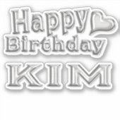 Les autocollants de Kim Happy Birthday (Devant)
