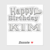 Les autocollants de Kim Happy Birthday (Feuille)