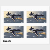 Les autocollants de sorcière volants (Feuille)