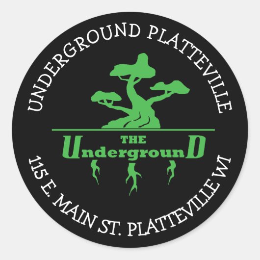 Les autocollants du logo Underground Vaping Shop (Devant)
