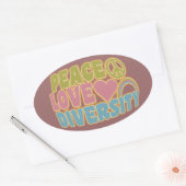 LES autocollants PEACE LOVE DIVERSITY (Enveloppe)