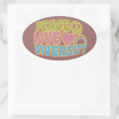 LES autocollants PEACE LOVE DIVERSITY (Sac)