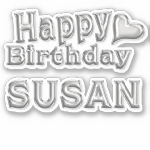 Les autocollants Susan Happy Birthday