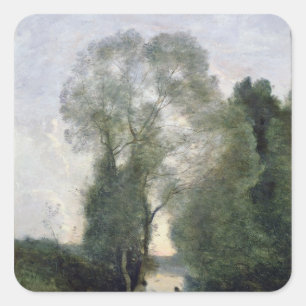 Les Baigneuses Vierkante Sticker