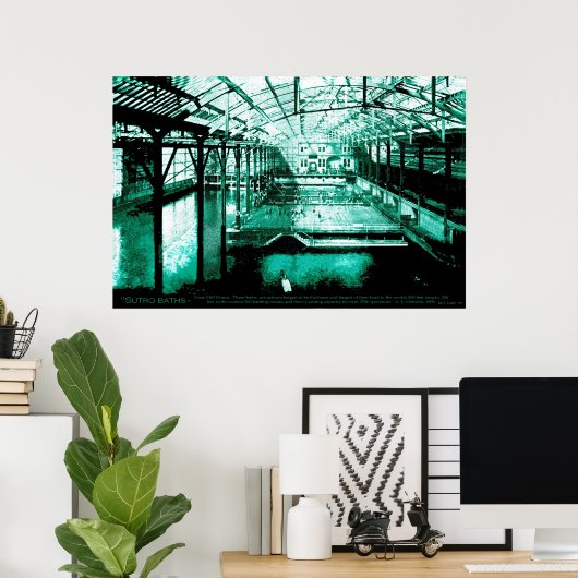 Les bains - Poster (Bureau à domicile)