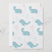 Les baleines sur les vagues Reveal Invitation (Dos)