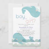 Les baleines sur les vagues Reveal Invitation (Devant)