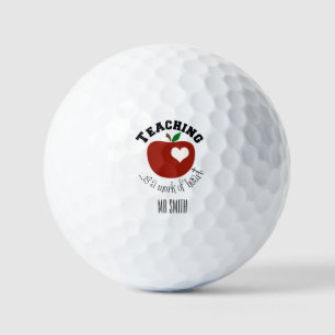Les balles de golf de l'enseignant le personnalise