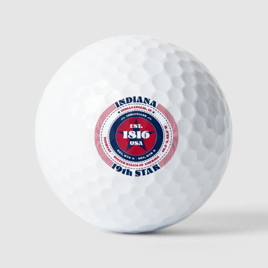 Les balles de golf de l'Indiana State Patriotic Gi (Recto)