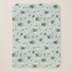 LES BARBETS DANS LE MARAIS Pet Dog Sherpa Deken