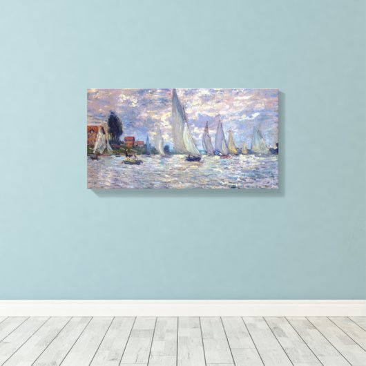 les Barques van Claude Monet Canvas Afdruk (Insitu (Houten vloer))