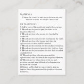 Les Béatitudes - Carte de prière (Appartement) (Dos)