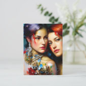 Les Beaux Amateurs Carte Postale Peinture Colorée (Debout devant)