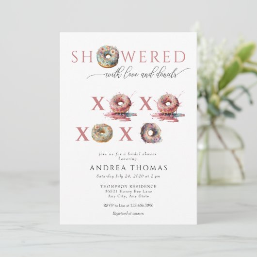 Les beignets | Invitations de douche nuptiale (Debout devant)