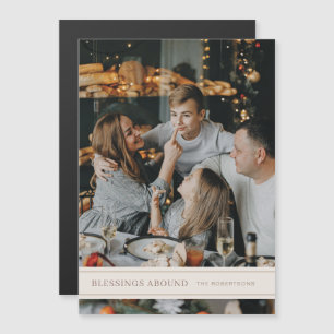 Les Bénédictions Abondent Carte de Noël magnétique