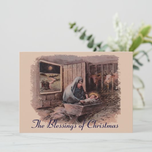 Les Bénédictions de Noël Invitation (Debout devant)
