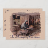 Les Bénédictions de Noël Invitation (Devant / Derrière)