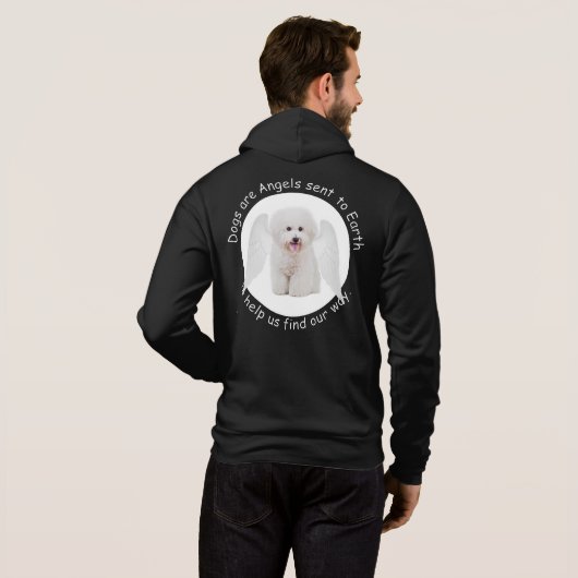 Les bichons sont Sweat - shirts à capuche d'anges (Dos entier)