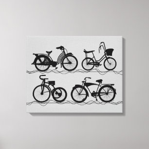 Les Bicyclettes Canvas Afdruk