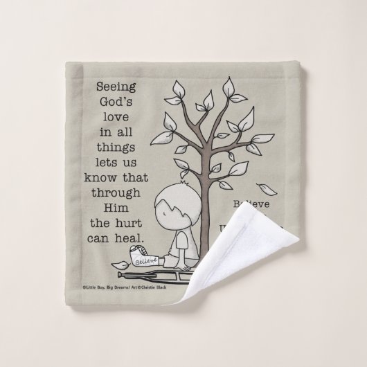 Les blessures peuvent guérir (Gant de toilette)