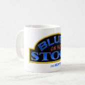 Les BLEUS sur la tasse de café de STOOP avec des (Devant gauche)