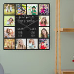 Les bonnes choses se passent sur les 12 photos noi<br><div class="desc">Horloge photo pour grands-parents avec 12 de vos photos préférées. Créez votre propre collage photo de style grille et ajoutez les noms des petits-enfants (2 à 8 noms semble mieux). La citation dit "de bonnes choses arrivent chez grand-mère". Le design est écrit à la main et la typographie fantaisiste sur...</div>