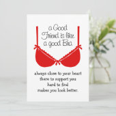 Les bons amis sont comme les soutiens-gorge, carte (Debout devant)