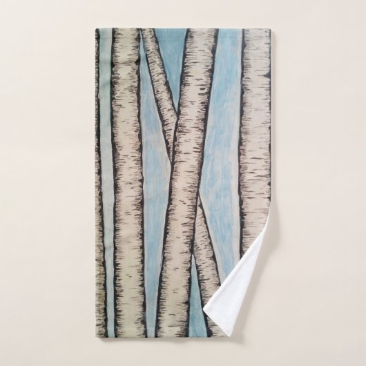 Les bouleaux (Serviette à main)