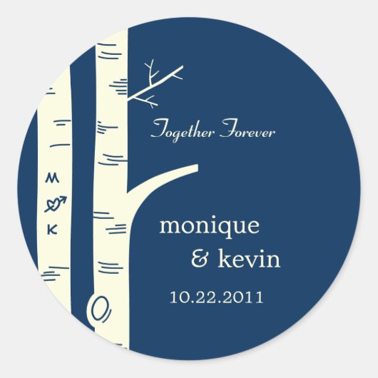 Les bouleaux Favorisent Les Stickers / Enveloppes (Devant)