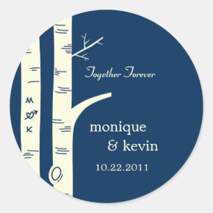 Les bouleaux Favorisent Les Stickers / Enveloppes